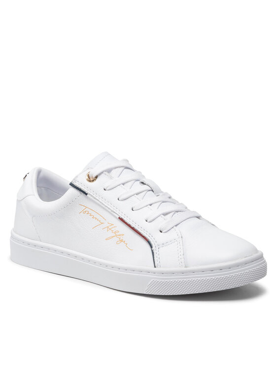 Tommy Hilfiger Sneakersy Tommy Hilfiger Signature Sneaker FW0FW06322 Biały