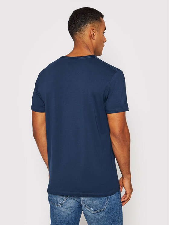 Pepe Jeans Pepe Jeans Majica Original Basic 3 N PM508212 Mornarsko modra Slim Fit