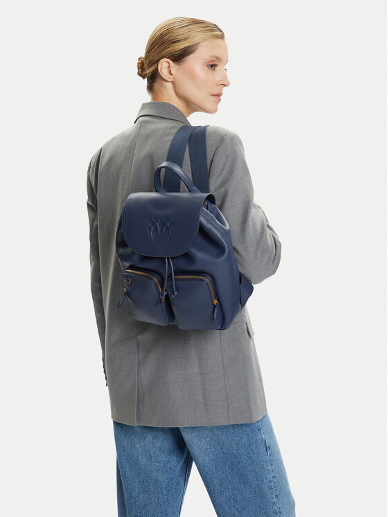 PINKO Ruksak PINKO Carrie Backpack PE 25-26 PLTT 104351 A29Q Tmavomodrá