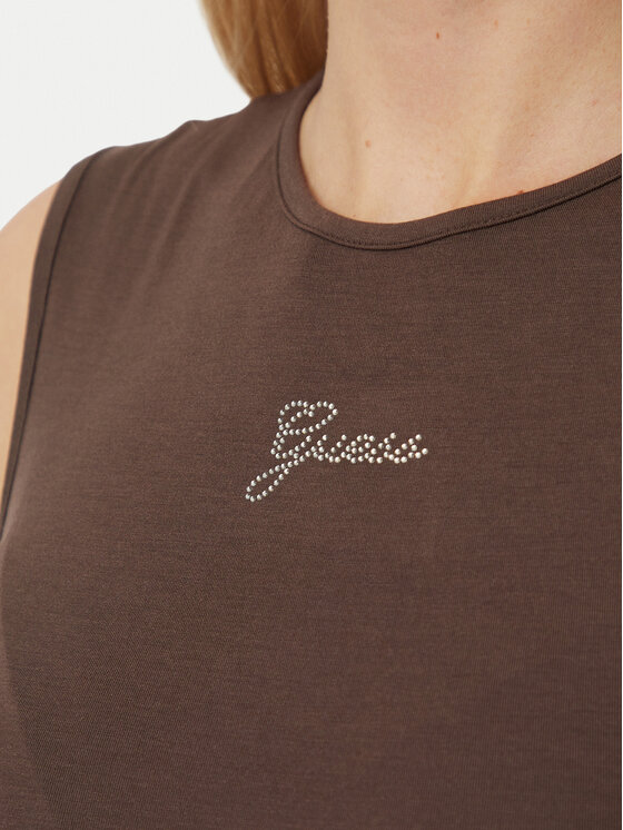 Guess Guess Top W6YP17 K3881 Marrón Regular Fit