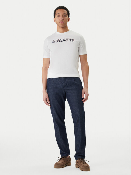 Bugatti Bugatti Camiseta 8350-75045C Blanco Regular Fit