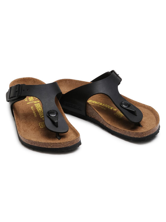 Birkenstock Japonki Birkenstock Gizeh Kinder 846143 Czarny