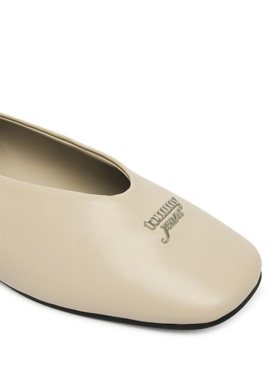 Tommy Jeans Balerini Tommy Jeans Tjw Ballerina With Laces EN0EN02939 Écru