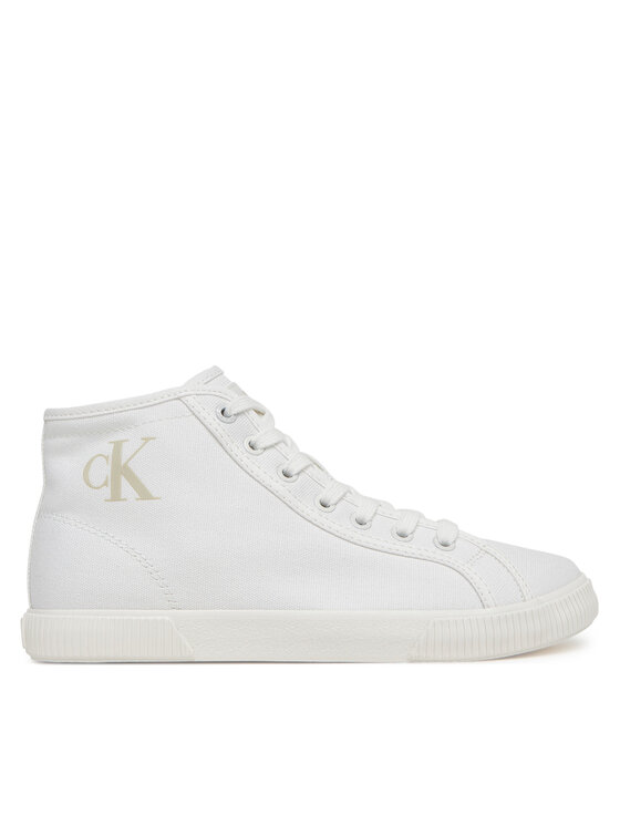Calvin Klein Jeans Laisvalaikio batai Calvin Klein Jeans Ess Vulc Mid Cv Mg Wn YW0YW01761 Balta