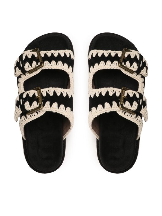 Mou Ciabatte Mou New Bio With Buckles SW461005A Nero