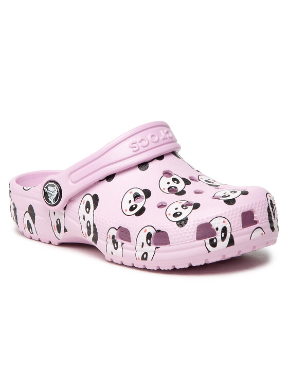 Crocs Шльопанці Crocs Classic Panda Print Clog K 206999 Рожевий