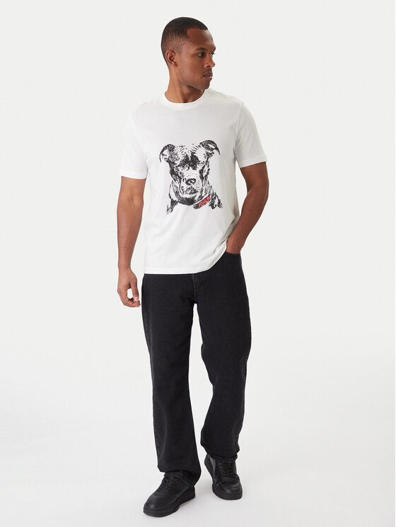 HUGO HUGO Футболка Dubrox 50553779 Білий Regular Fit