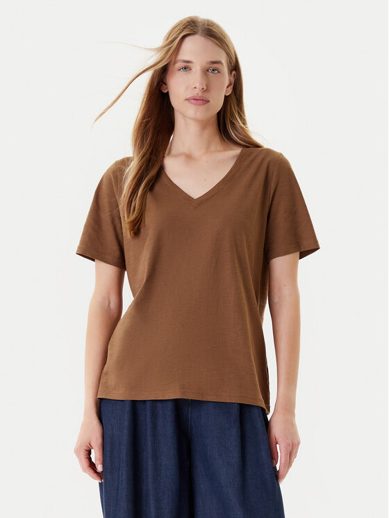 United Colors Of Benetton United Colors Of Benetton Футболка 3BVXD400H Коричневий Relaxed Fit