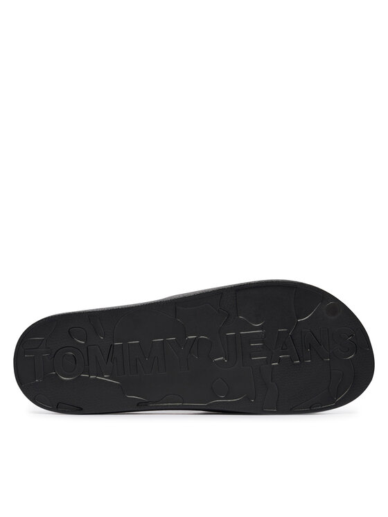 Tommy Jeans Iešļūcenes Tommy Jeans Wavy Flag Logo EM0EM01700 Melns