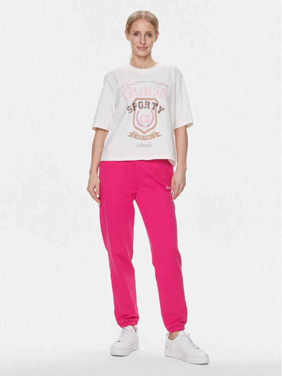Guess Guess Camiseta V4RI07 K8FQ4 Blanco Boxy Fit