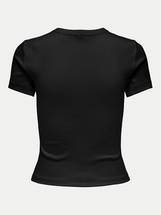 ONLY ONLY Camiseta Val 15339774 Negro Slim Fit