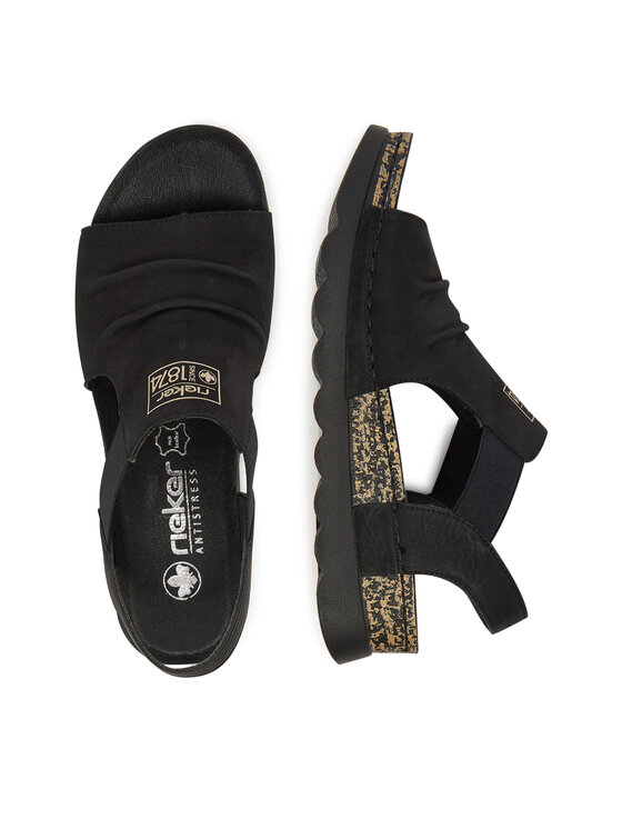 Rieker Sandali Rieker 64463-01 Črna