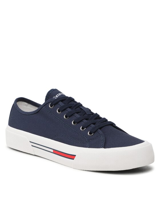 Tommy Jeans Teniși Tommy Jeans Canvas Sneaker EM0EM01299 Bleumarin
