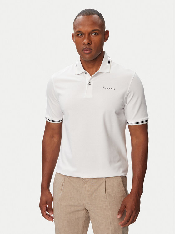 Bugatti Bugatti Polo 8150-15031E Blanco Regular Fit