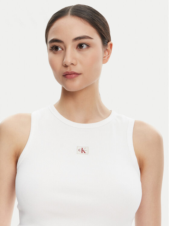 Calvin Klein Jeans Calvin Klein Jeans Top LV047C201G Bijela Slim Fit
