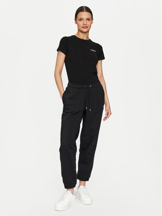 Guess Jeans Guess Jeans Футболка W4YI02 J1314 Чорний Slim Fit