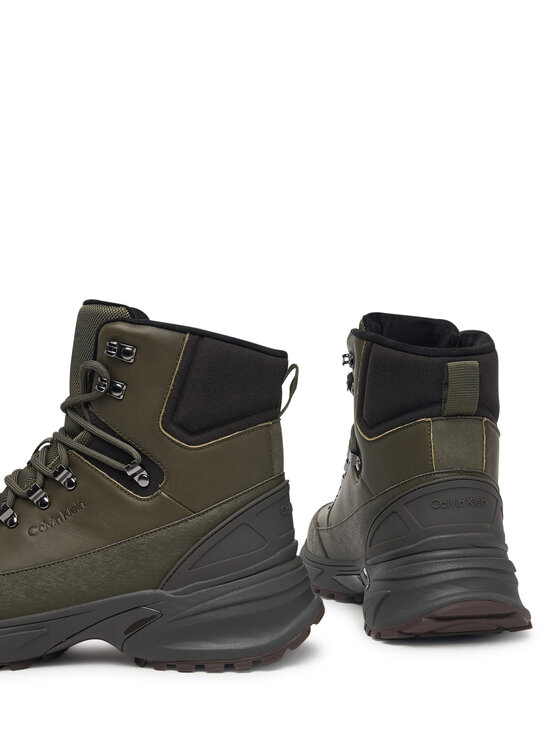 Calvin Klein Bakancs Calvin Klein Hike Runner Mid Laceup Lth HM0HM02323 Zöld