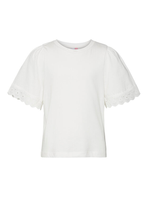 Vero Moda Girl Vero Moda Girl Marškinėliai 10279810 Balta Regular Fit