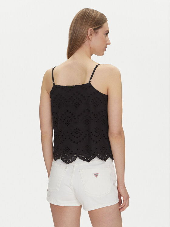 Pieces Pieces Топ Vilde 17156563 Чорний Regular Fit