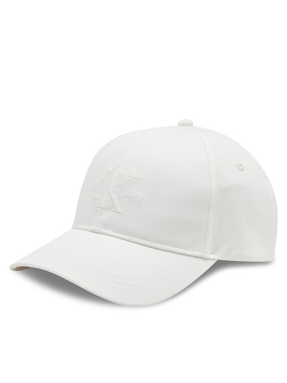 Calvin Klein Καπέλο Jockey Calvin Klein Mono Logo Embro K60K612317 Λευκό