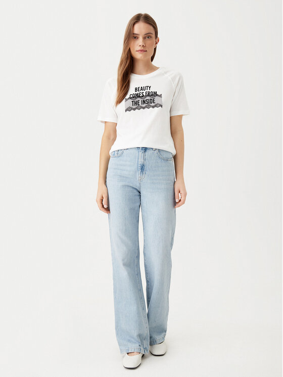 JDY JDY Футболка Nina 15342612 Білий Loose Fit