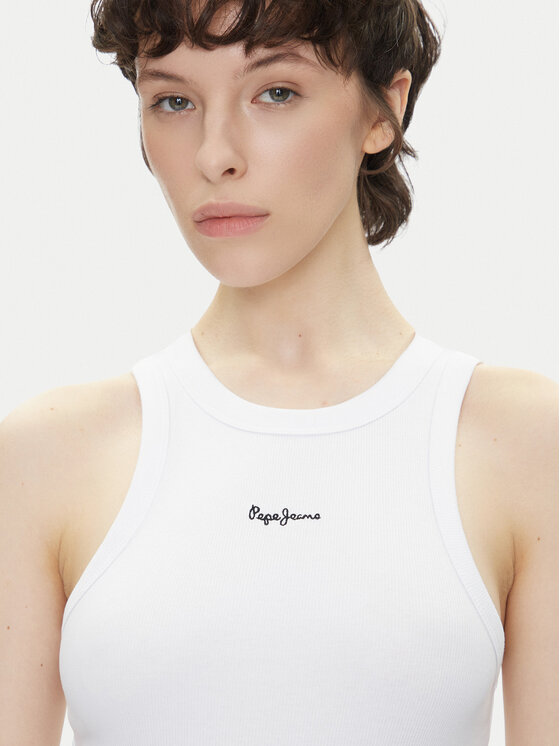 Pepe Jeans Pepe Jeans Топ Marian PL506035 Білий Slim Fit
