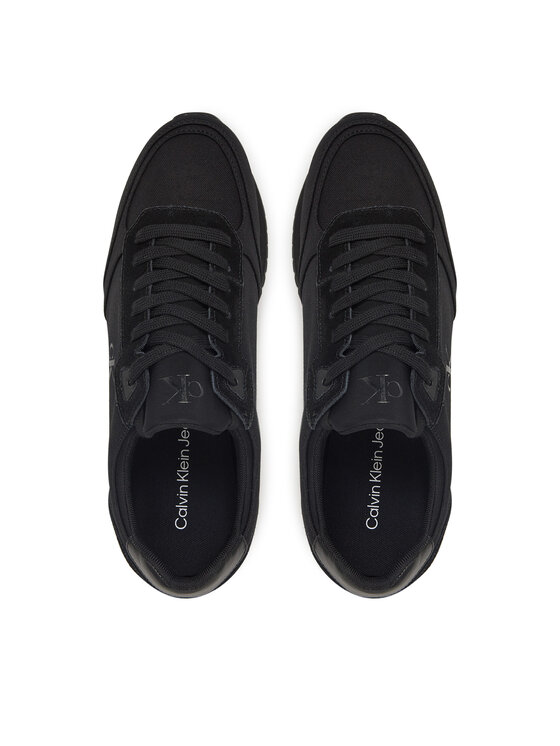 Calvin Klein Jeans Sneakersy Calvin Klein Jeans Runner Sock Laceup Mg Canvas YM0YM01217 Černá