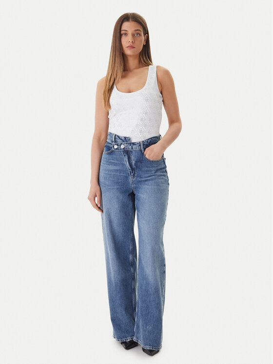 Guess Guess Топ W6GP10 K2932 Білий Regular Fit