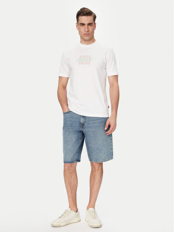 BOSS BOSS Camiseta Bass 50561850 Blanco Regular Fit