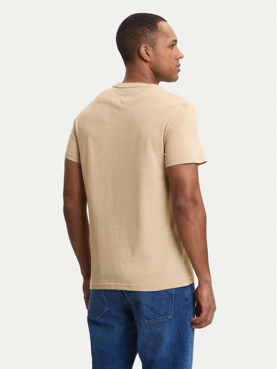 Tommy Jeans Tommy Jeans Camiseta DM0DM22538 Beis Slim Fit