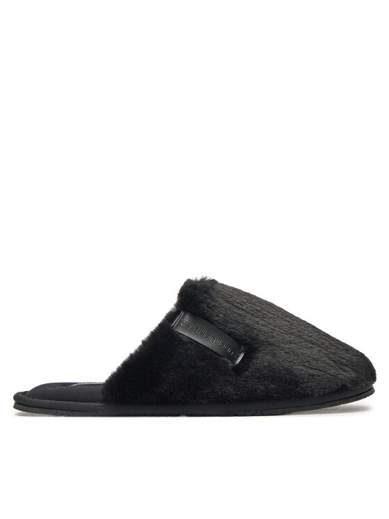 Calvin Klein Jeans Papucs Calvin Klein Jeans Hotel Slipper Fur After Glow YW0YW01593 Fekete