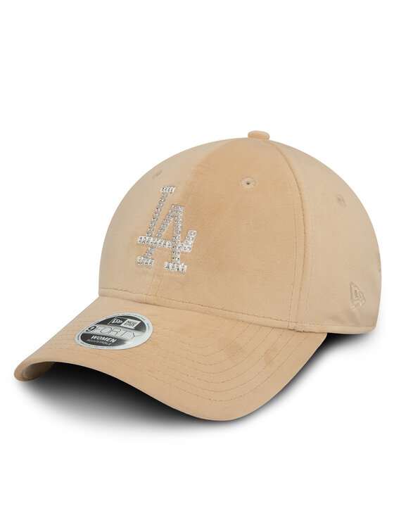 New Era Czapka z daszkiem New Era Velour Diamante LA Dodgers 9FORTY 60580871 Beżowy