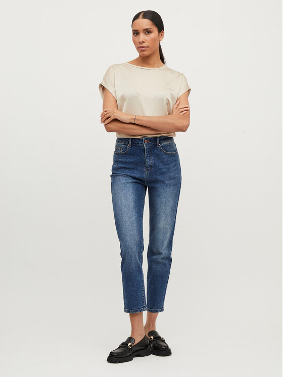 Vila Vila Футболка Ellette 14059563 Бежевий Regular Fit