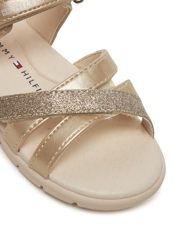 Tommy Hilfiger Sandały Tommy Hilfiger T1A2-33771-1381 S Złoty