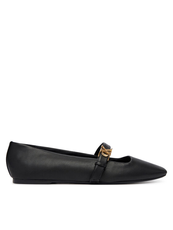 Calvin Klein Balerina Calvin Klein Squared Ballerina Mj Lth Mg Hdw HW0HW03430 Fekete