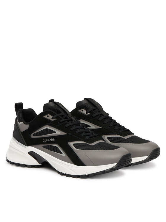 Calvin Klein Αθλητικά Calvin Klein Hike Runner Ck Stripe Mix Ny-Su HM0HM02220 Μαύρο