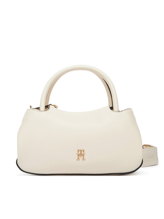 Tommy Hilfiger Τσάντα Tommy Hilfiger Th Logotape Mini Satchel AW0AW18743 Λευκό
