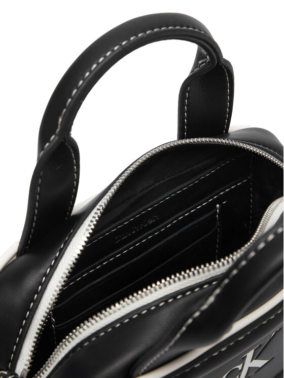 Calvin Klein Torebka Calvin Klein Contrast Ck Mini Bauletto Bag LV04F1257G Czarny
