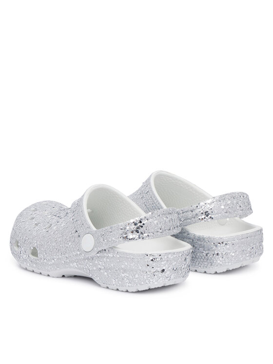 Crocs Шльопанці Crocs Classic Dazzle Glitter Clog K 213915 Срібний