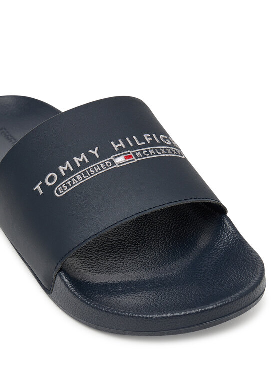 Tommy Hilfiger Natikače Tommy Hilfiger Raised Pool Slide FM0FM05761 Tamnoplava