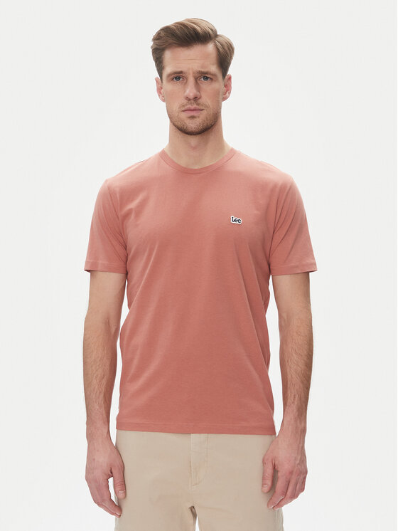 Lee Lee Футболка Patch 112364539 Рожевий Regular Fit