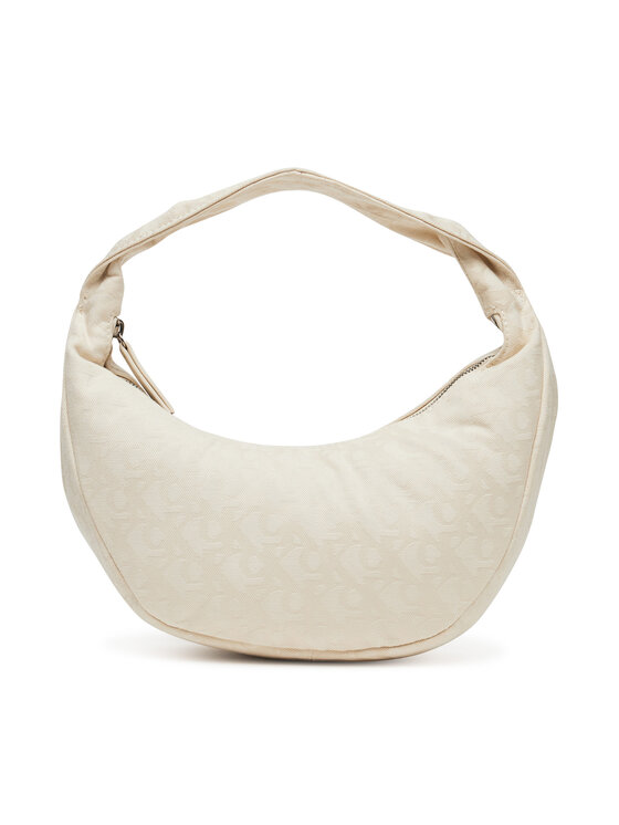 Calvin Klein Táska Calvin Klein Ckj Monogram Pinched Medium Shou LV04F3206G Ekru