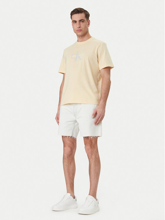 Calvin Klein Jeans Calvin Klein Jeans Camiseta Hero Monologo LV04RB862G Amarillo Regular Fit