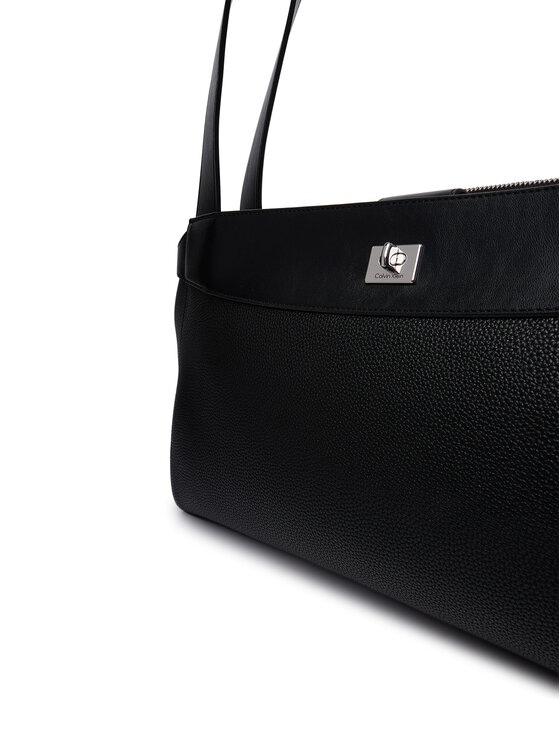 Calvin Klein Geantă Calvin Klein Mix Media Work Tote LV04F3887G Negru