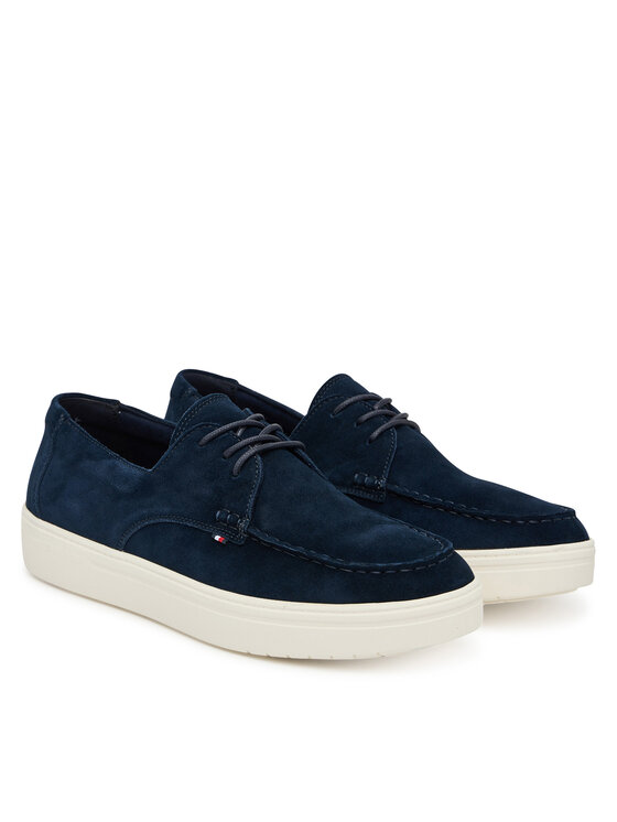 Tommy Hilfiger Κλειστά παπούτσια Tommy Hilfiger Casual Suede Stitch Toe Hybrid FM0FM05707 Σκούρο μπλε