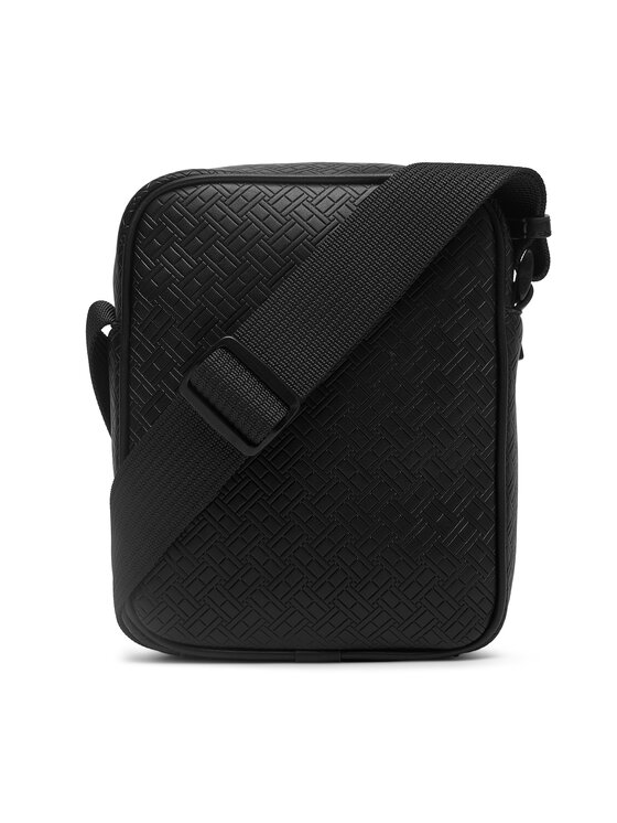 Tommy Hilfiger Maža rankinė Tommy Hilfiger Th Embossed Flag Mini Reporter AM0AM14193 Juoda