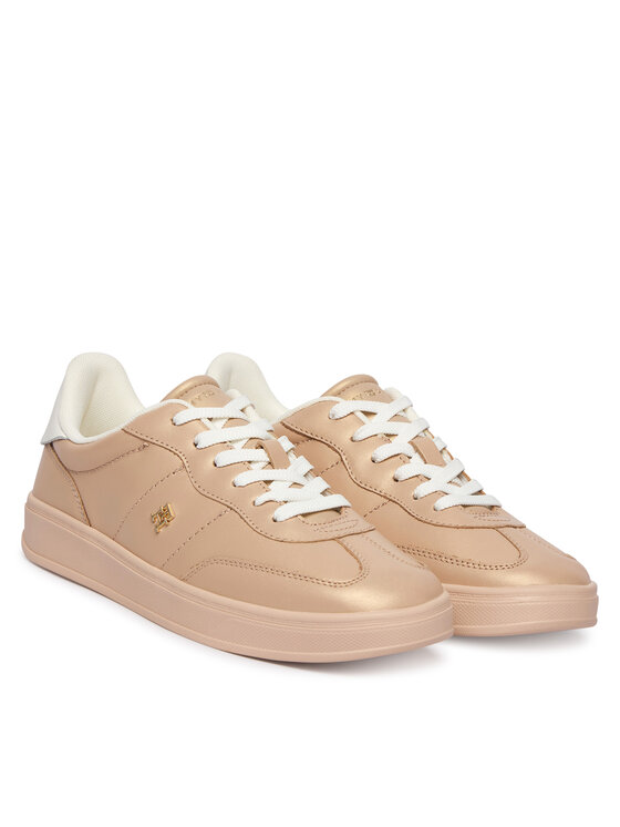 Tommy Hilfiger Сникърси Tommy Hilfiger Th Heritage Shiny Sneaker FW0FW09179 Бежов