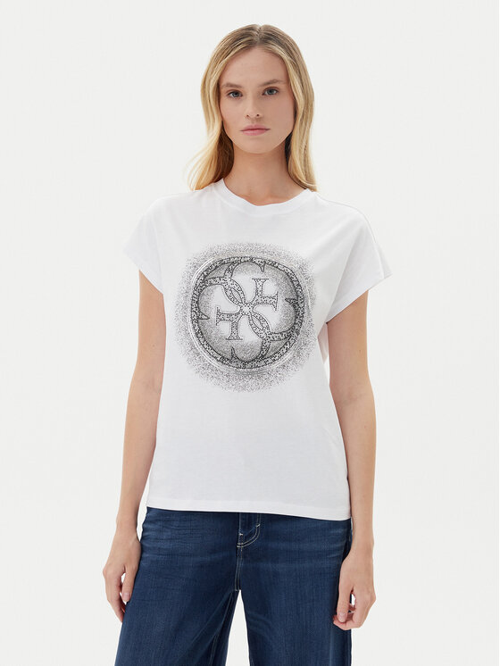 Guess Guess Футболка W5YI14 I3Z14 Білий Regular Fit