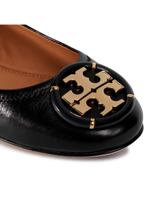 Tory Burch Балетки Tory Burch Minnie Ballet With Multi Logo 74062 Чорний