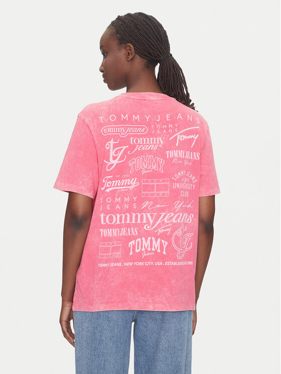 Tommy Jeans Tommy Jeans T-Shirt Multi Brand DW0DW20923 Ροζ Relaxed Fit